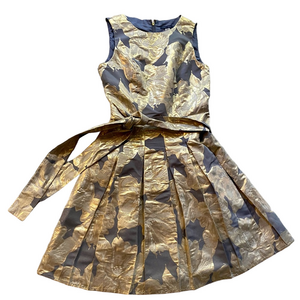 Tommy Hilfiger Dress gold and silver fit and flair